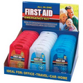 24 First-Aid Emergency Kits in Countertop Display - 36 Pieces Each